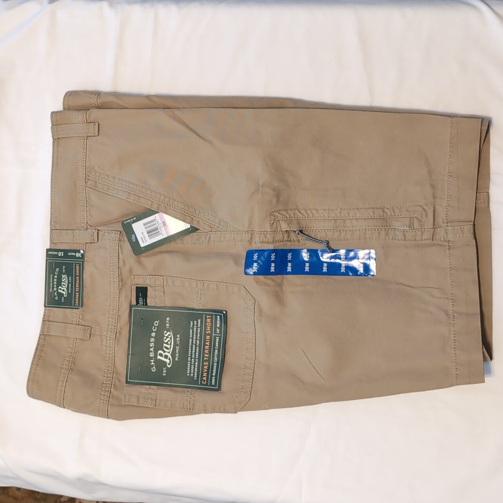 G.H. Bass & Co Mens Canvas Terrain Outdoor Shorts Size 38 Made in the USA